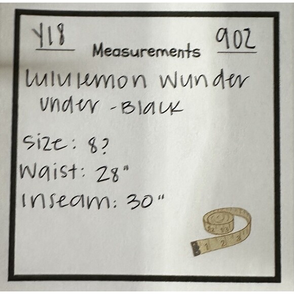 Lululemon Women's Wunder Under Black Legging Pant 30” Inseam Medium Activewear - Picture 6 of 6